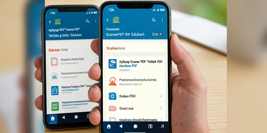 Antarmuka aplikasi 73K yang mudah digunakan untuk pemindaian PDF.