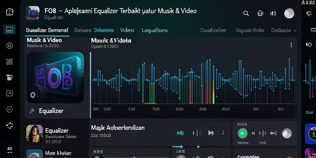 Tampilan antarmuka pengguna FO8 untuk pengaturan Equalizer.