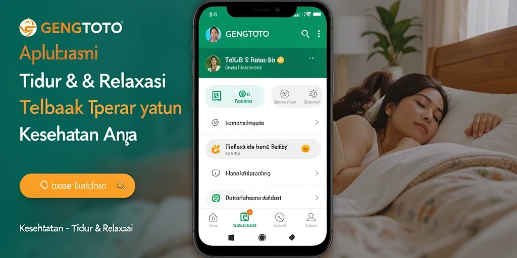 Antarmuka GENGTOTO yang simpel dan menarik untuk Tidur & Relaksasi.