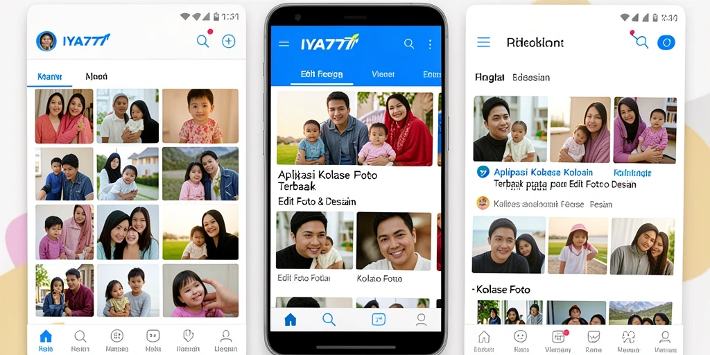 Antarmuka IYA777 menunjukkan kemudahan dalam membuat kolase foto yang menakjubkan.