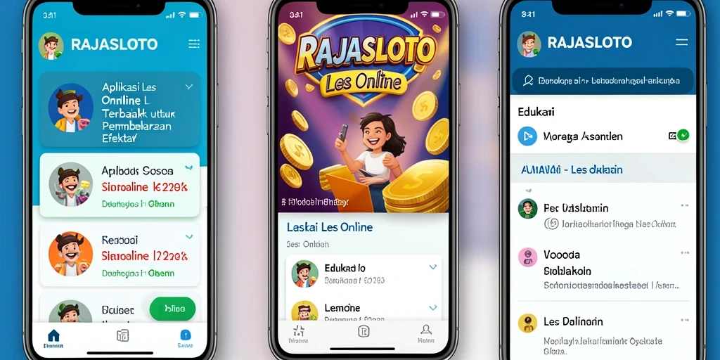 Antarmuka aplikasi RAJASLOTO yang intuitif untuk belajar online.