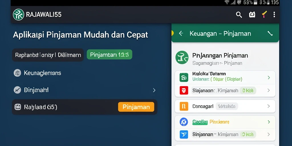 Antarmuka sederhana dan mudah digunakan untuk pengajuan pinjaman.